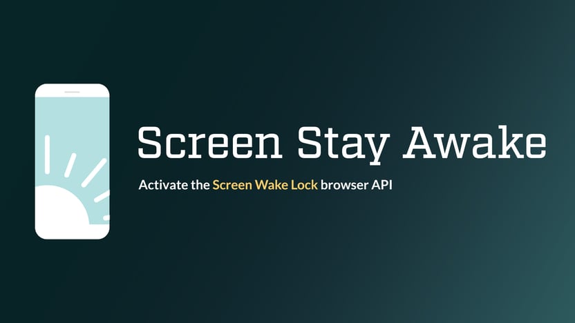 Screen Stay Awake WordPress Plugin