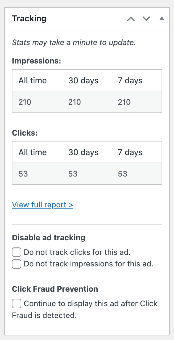 Continue to display this ad after Click Fraud is detected.