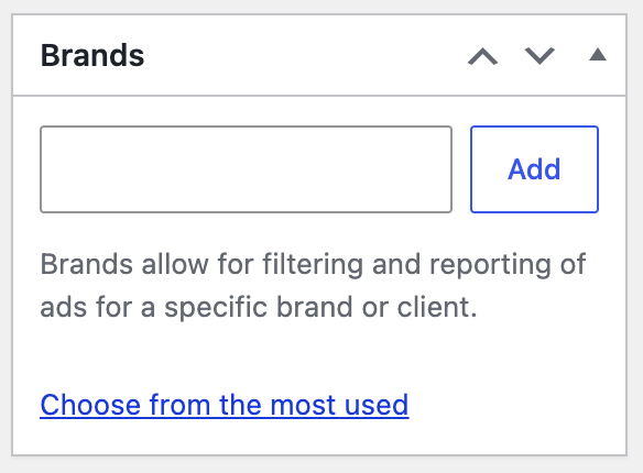 Brands taxonomy